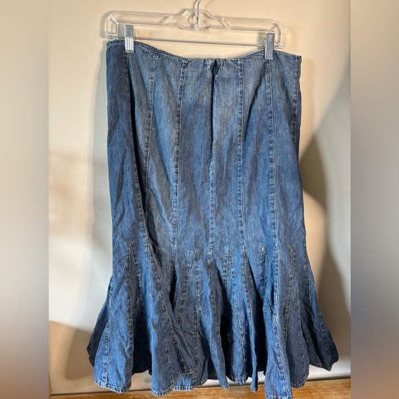 Lauren Ralph Lauren Denim Flared western style Y2K Skirt size 10 - Picture 2 of 4